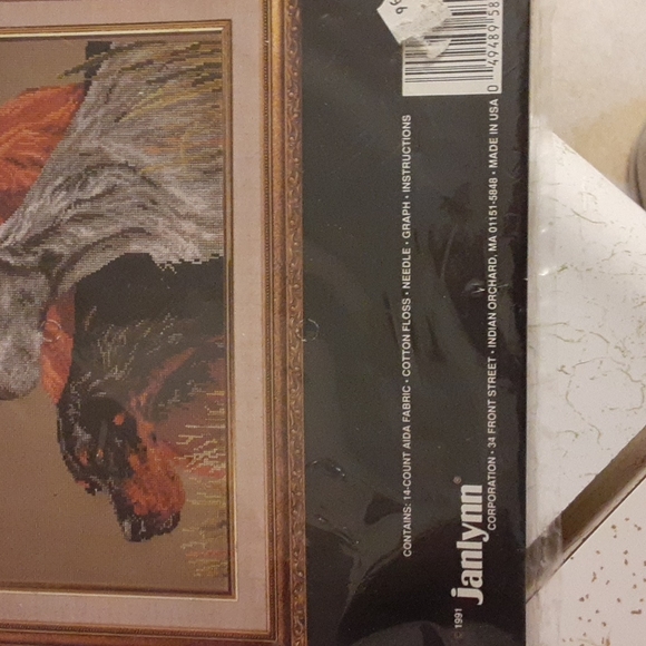 New Janlynn Counted Cross Stich Kit Setters On A Grouse Moor Rare Vintage 1991 - Picture 3 of 5